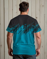 Black & Blue T-Shirt Suit Men's Plus Size